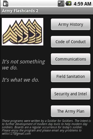 Army Flashcards 2 Android Tools