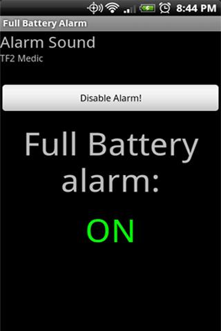 Full Battery Alarm