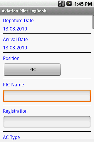 Aviation Pilot LogBook