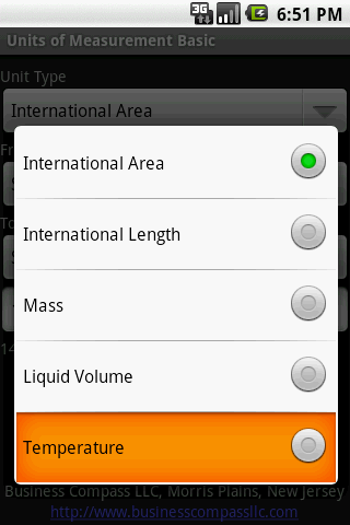 Units of Measurement  Basic Android Tools