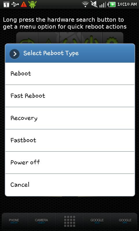 Reboot Manager / Widget Android Tools
