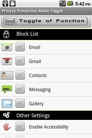 Privacy Protection Mode Toggle Android Tools
