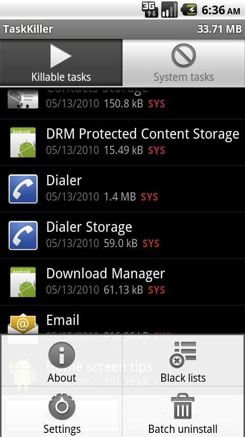 TaskKiller Android Tools