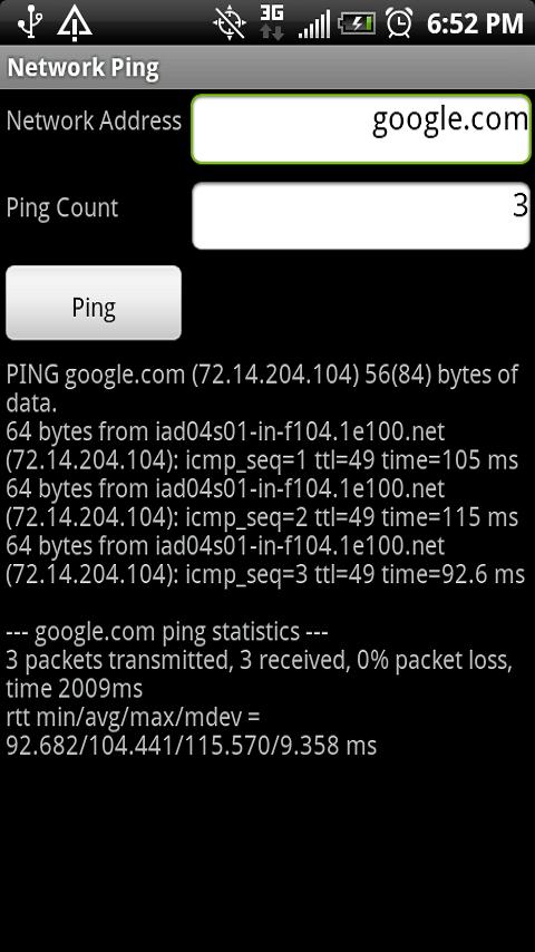 Network Ping Android Tools