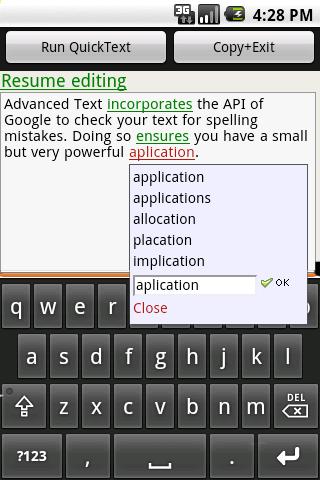 AdvTxt -Spell Chk, QuickText Android Tools