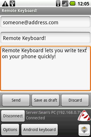 Remote Keyboard Input Method