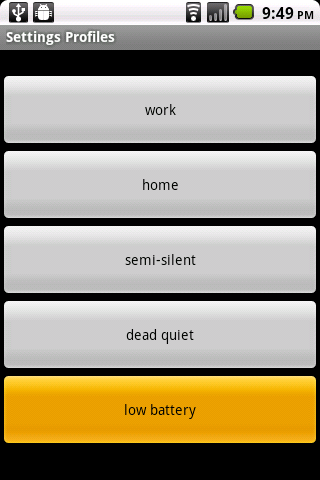 Settings Profiles Android Tools