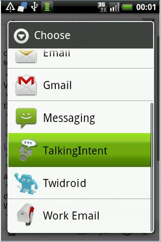 Talking Intent Android Tools