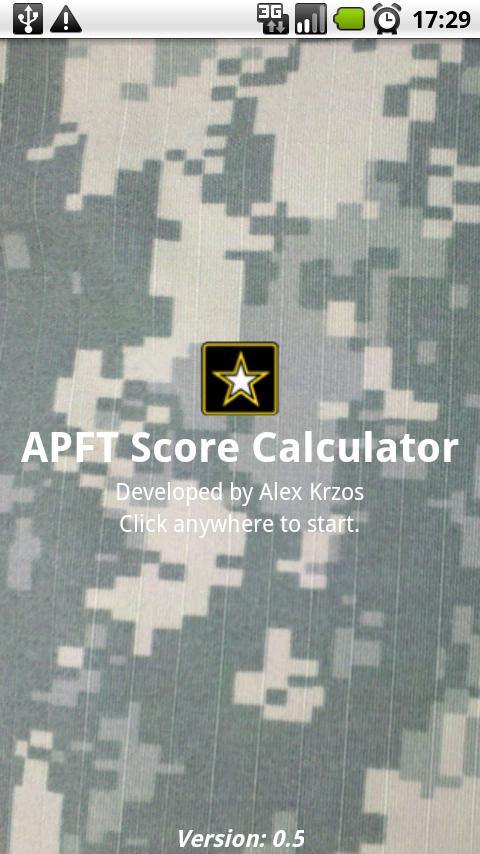 APFT Score Calculator