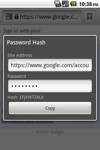 Password Hash Android Tools
