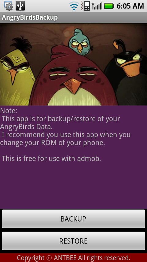 AngryBirds Backup Android Tools