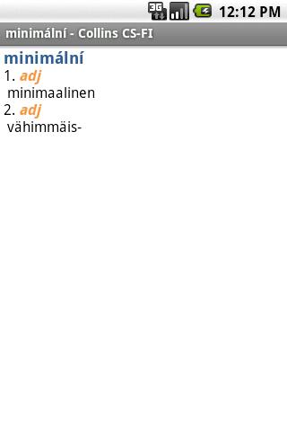 Czech<>Finnish Mini Gem Android Demo