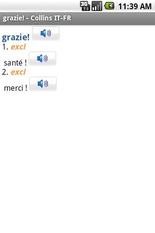 French<>Italian Mini TR Android Demo