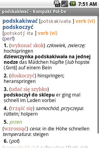 Compact German<>Polish TR Android Demo