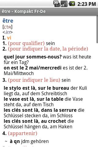 Pons Compact German<>French TR Android Demo
