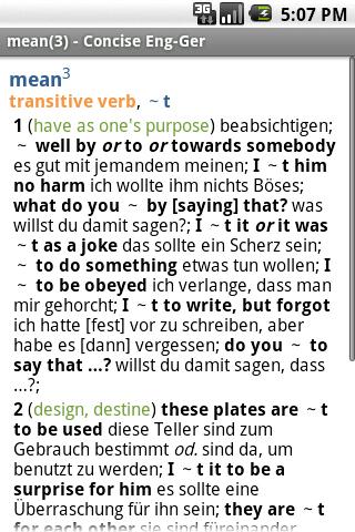 Concise Oxford German TR Android Demo