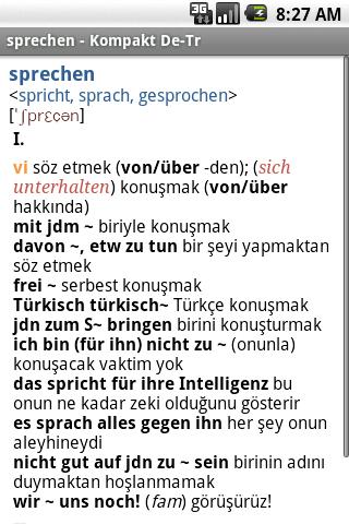 Compact German<>Turkish Android Demo