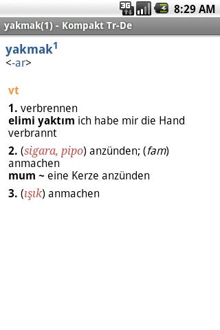 Compact German<>Turkish Android Demo