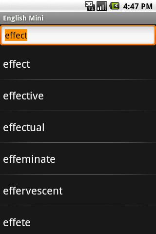 Oxford English MiniDict Android Demo