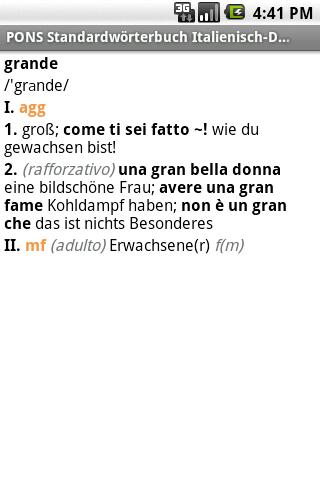 PONS Standard Italian TR Android Demo