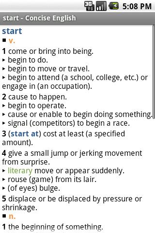 Concise Oxford &Thesaurus TR Android Demo