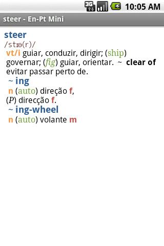 Oxford Portuguese Minidict Android Demo