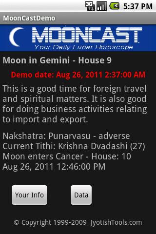 MoonCast Demo Android Demo
