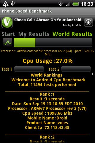 Phone Speed Benchmark Android Demo
