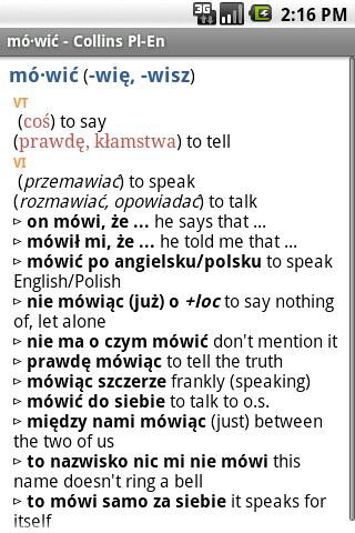 Collins Polish Dictionary TR