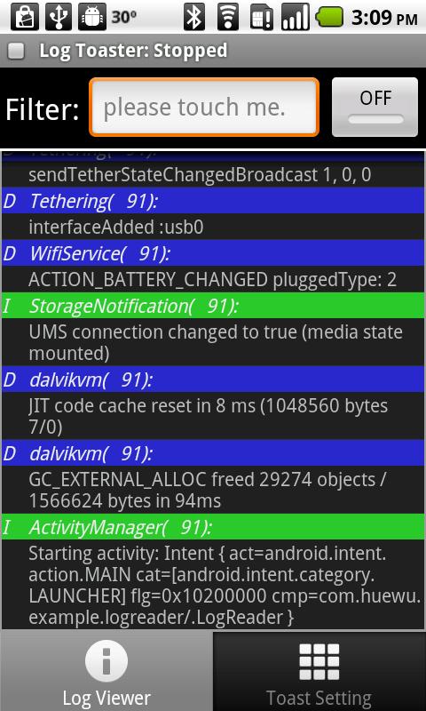 Log Toaster Android Software libraries