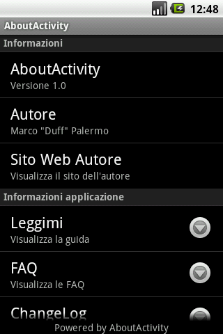 About Activity Android Software libraries