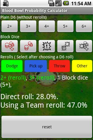 Blood Bowl Probability Android Productivity