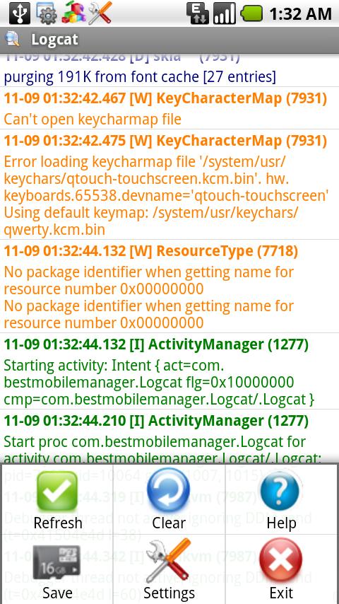 Logcat for Mobile Manager
