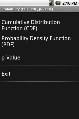 Probability PDF, CDF & p-Val