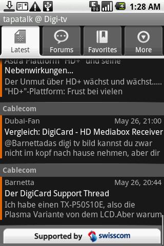 Digi-TV.ch Android Social