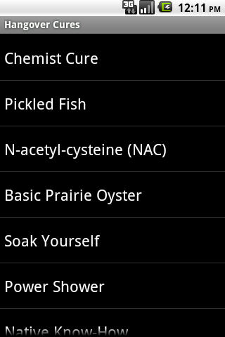 Hangover Cures Android Social