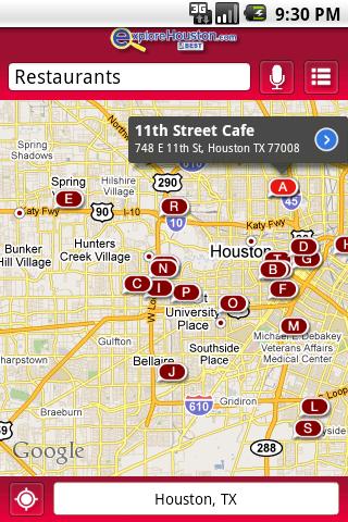 Explore Houston Yellow Pages Android Shopping