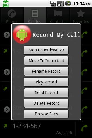 Record My Call Android Communication