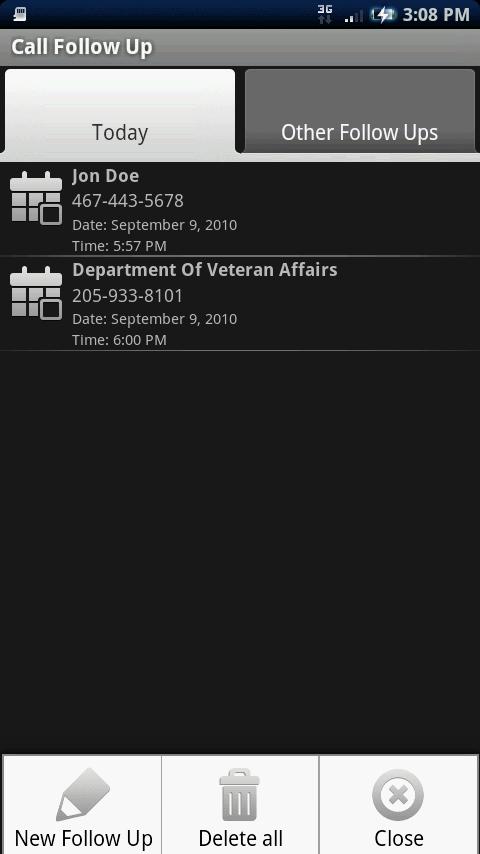 Call Follow Up Free Android Communication