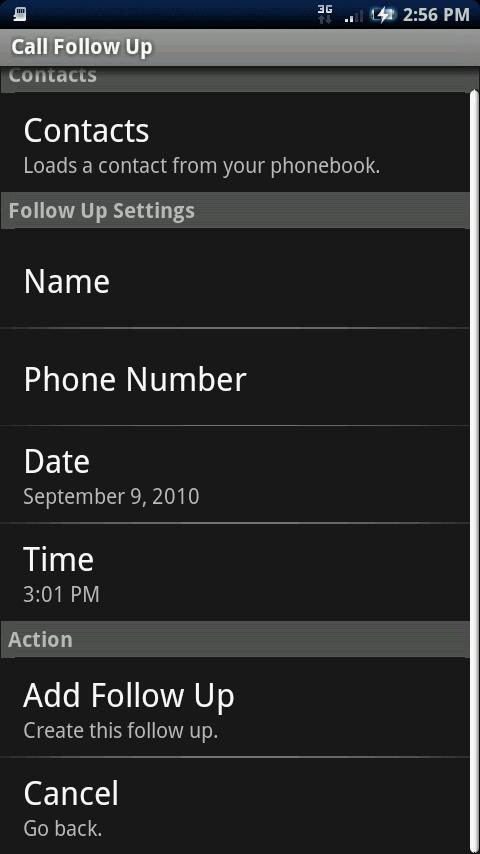 Call Follow Up Free Android Communication