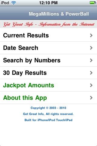 MegaMillions PowerBall Lottery Android Entertainment