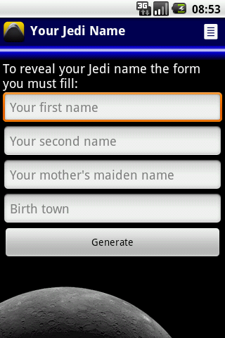 Your Jedi Name Android Entertainment