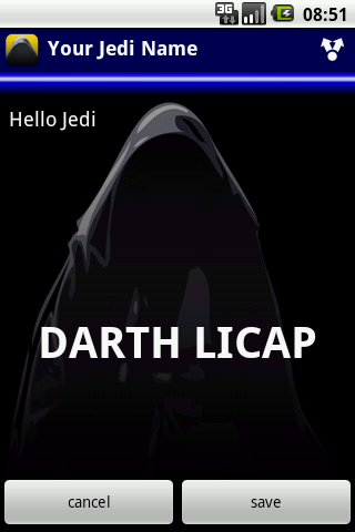 Your Jedi Name Android Entertainment