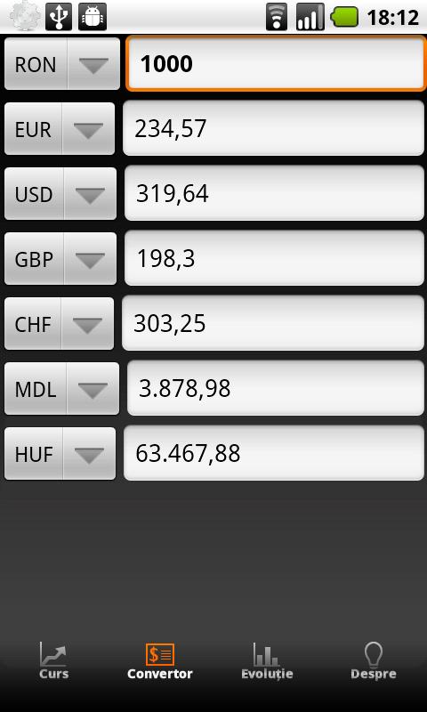 Romanian currency Android Finance