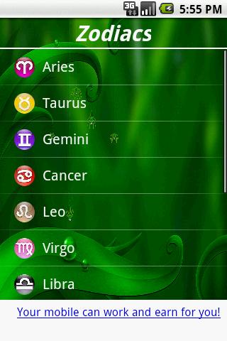 Live Zodiac Android Lifestyle