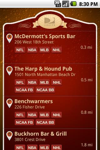 Sports Bar Finder Android Sports