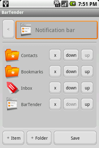 BarTender – Notifications Menu Android Tools