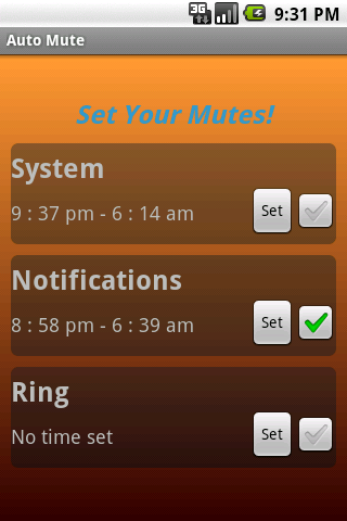 Auto Mute Android Tools