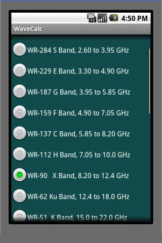 WaveCalc Lite  Waveguide Info