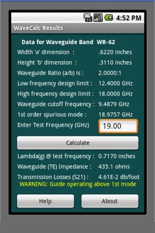 WaveCalc Lite – Waveguide Info Android Tools